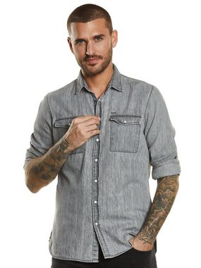 emilio adani Langarmhemd Langarm-Hemd aus Denim