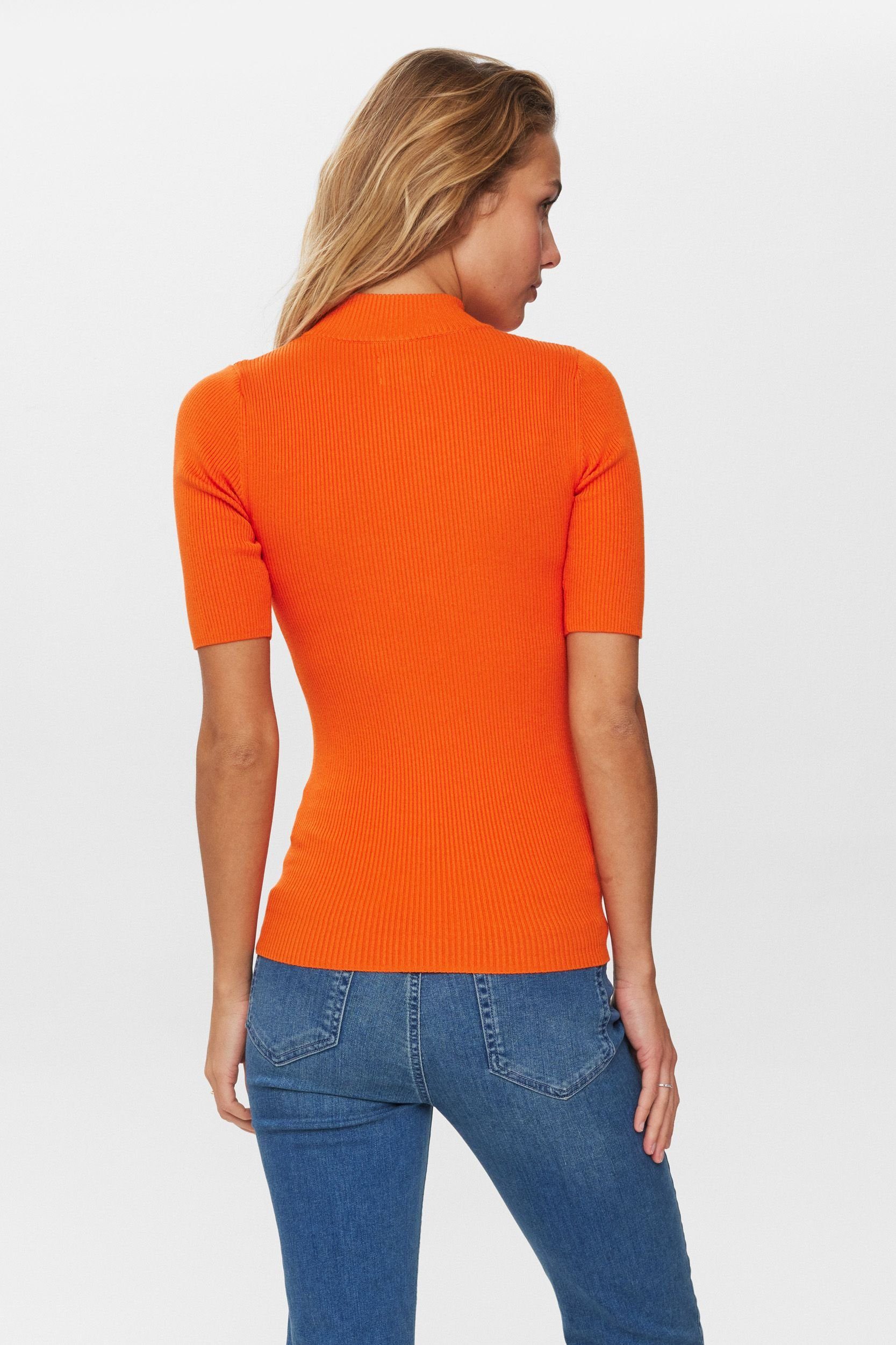 red nümph Stehkragenpullover orange