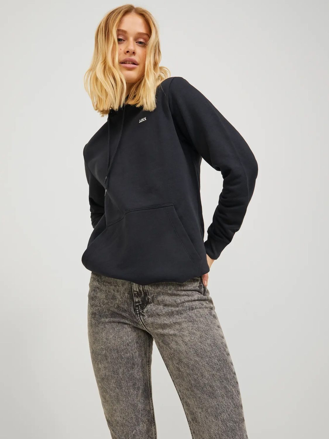JJXX Kapuzenpullover (1-tlg) toller Basic-Pullover mit kleinem Logoschriftzug