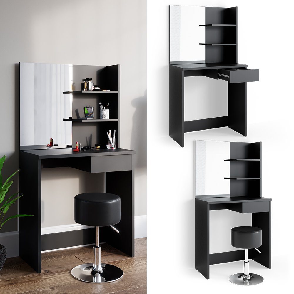Vicco Schminktisch Dekos, Schwarz, 75 cm günstig online kaufen