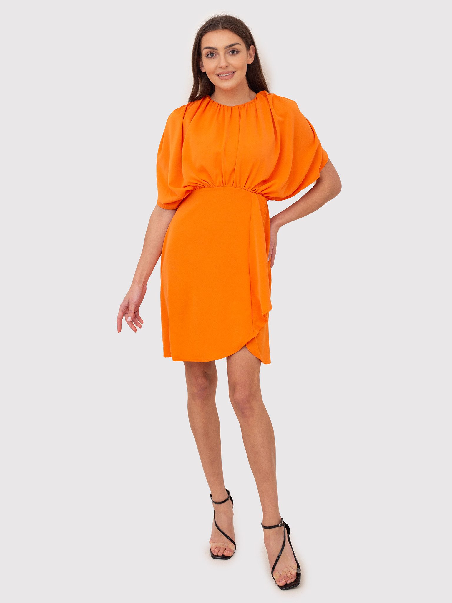AX Paris Minikleid Orangefarbenes Minikleid mit lockerer Passform