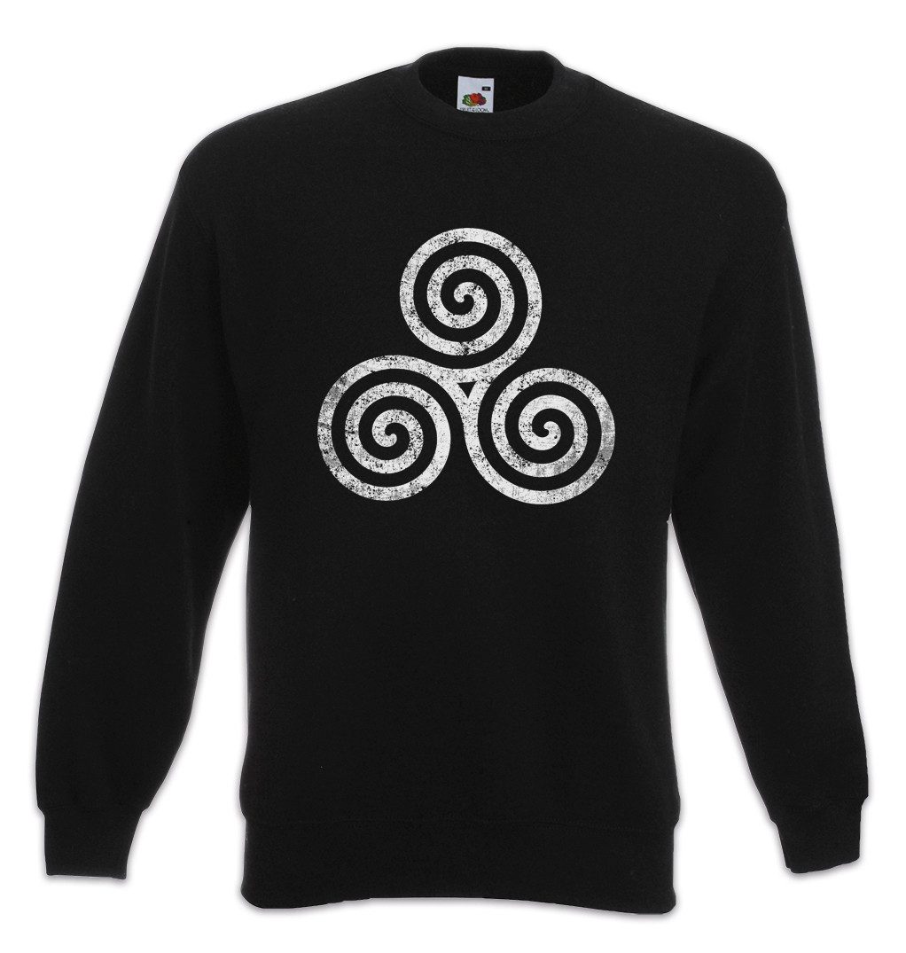Urban Backwoods Sweatshirt Triskelion Symbol III Sweatshirt Nordic Celtic Kelten Knoten Larp (1-tlg) Triskel Wikinger Runen Walhalla