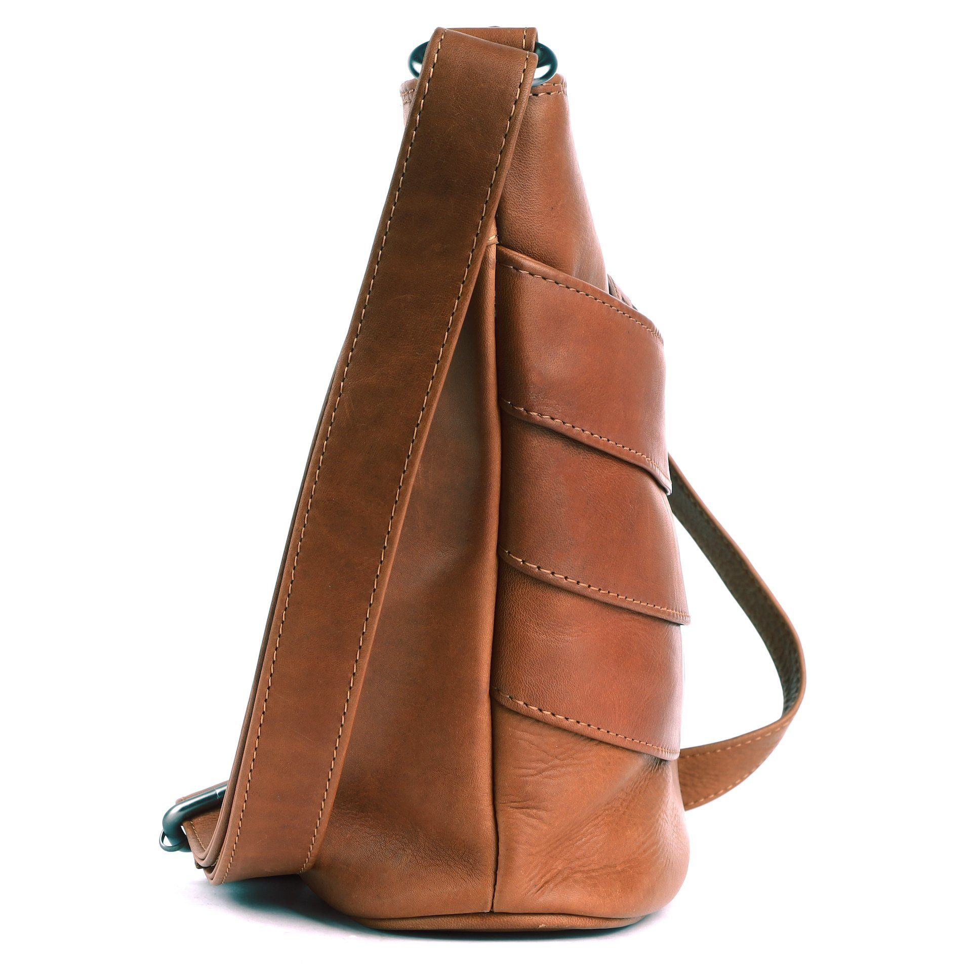 Benthill Umhängetasche Damen Echt Leder Handtasche Shopper Vintage Umhängetasche, Schultergurt / Umhängegurt Reißverschlussfach – Bild 4 von 5