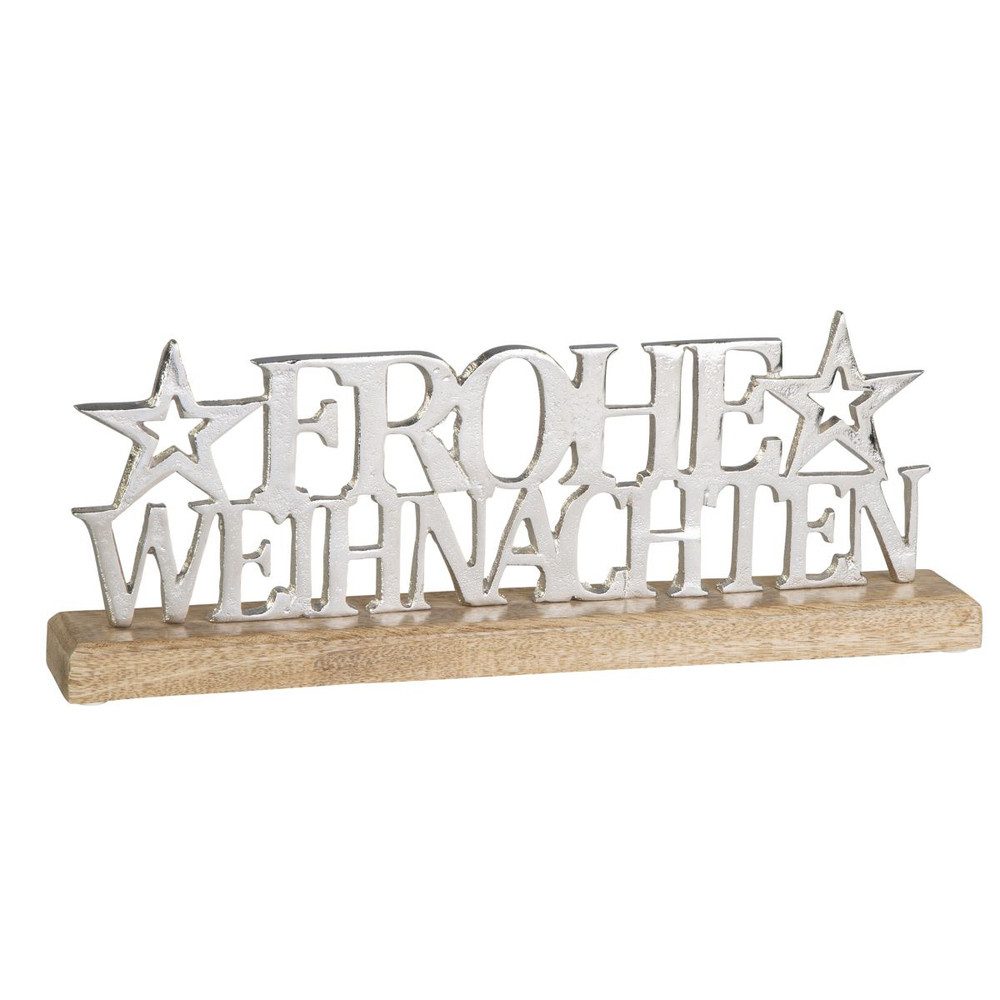 Weihnachtsfigur Schriftzug - Frohe Weihnachten - ca. 37 x 5 x 14 cm