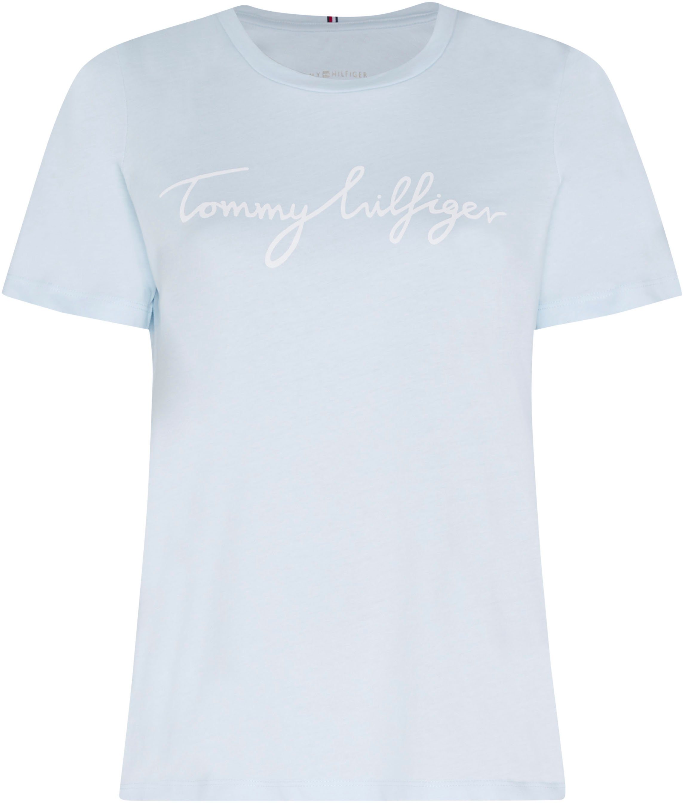 Tommy Hilfiger T-Shirt REG C-NK SIGNATURE TEE SS mit Logoschriftzug