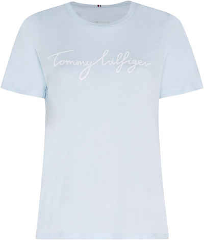 Tommy Hilfiger T-Shirt REG C-NK SIGNATURE TEE SS mit Logoschriftzug
