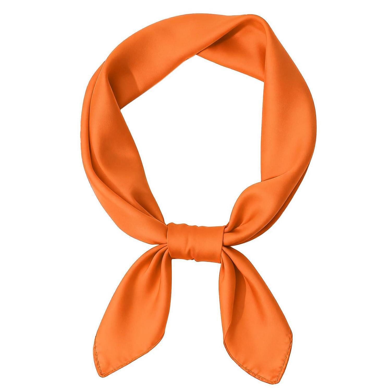 LuxusKollektion Bandana Tuch Damen 70x70cm Orange, (1-St)