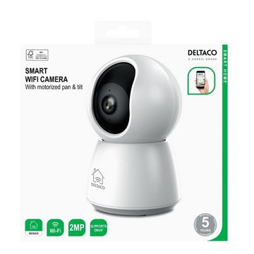 DELTACO SMART HOME SH-IPC06 WLAN-Kamera 2-Wege-Audio 2 MP Nachtsicht beweglich Smart Home Kamera (inkl. 5 Jahre Herstellergarantie)