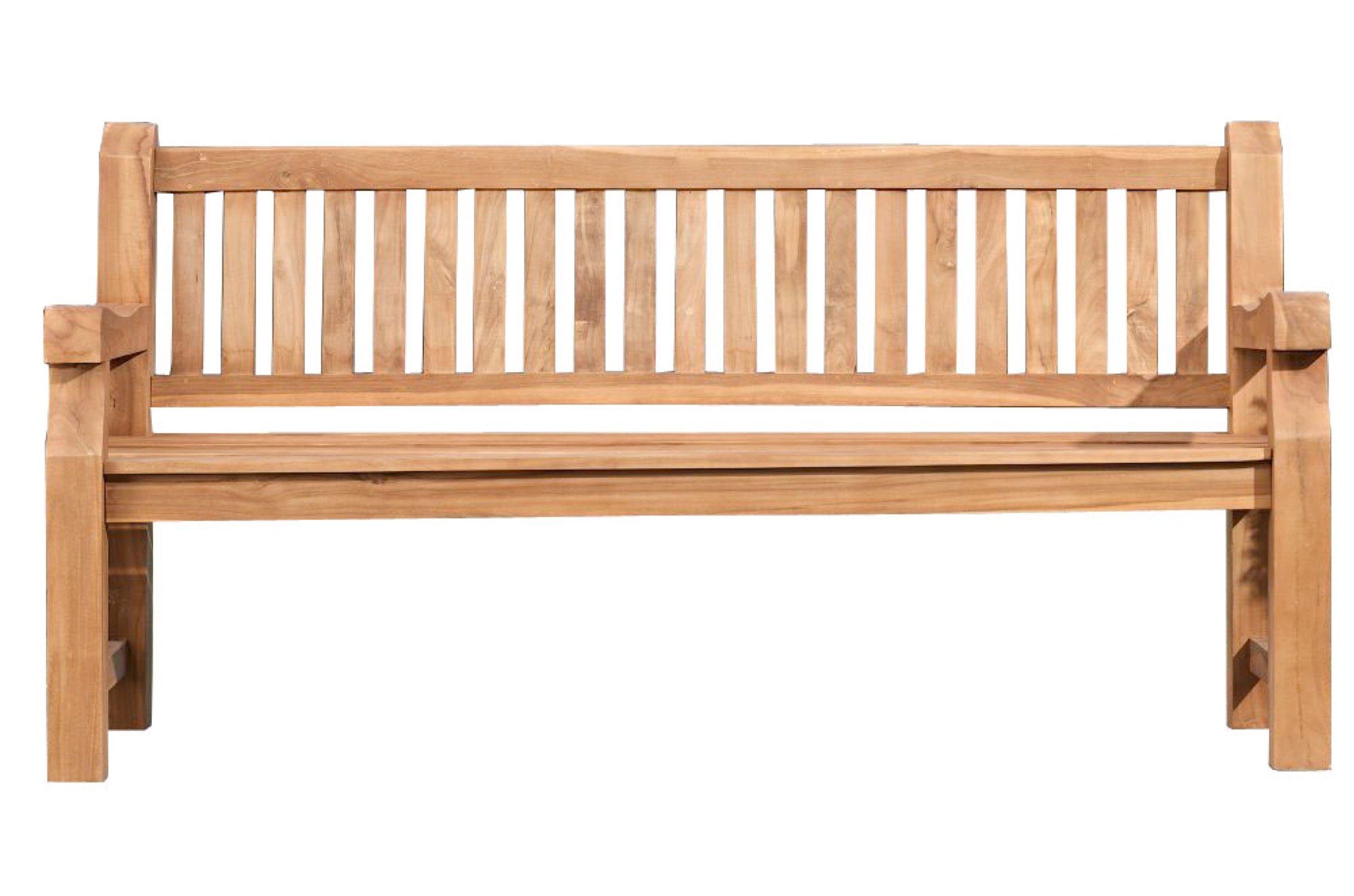 TPFGarden Gartenbank Jacky, Teakholz Sitzbank Garten Bank massiv Sprossen-Design Breite 220cm