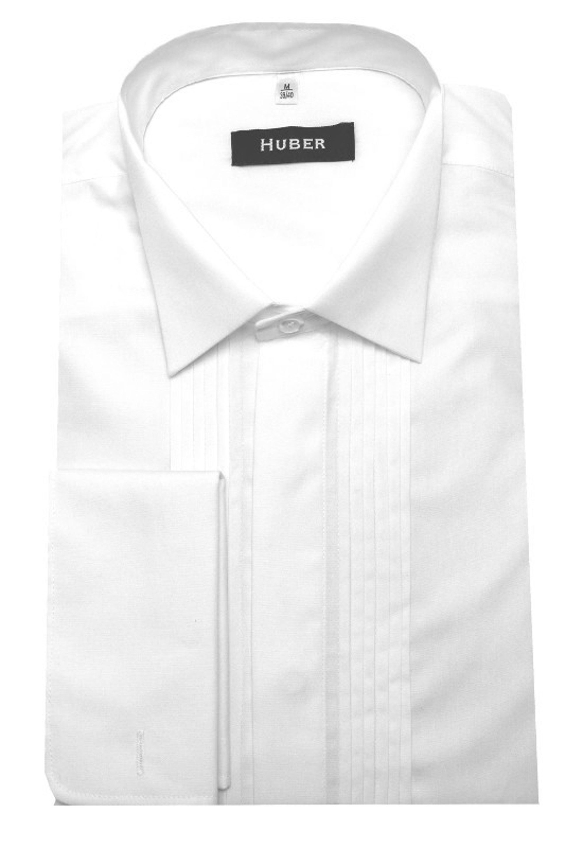 Huber Hemden Smokinghemd HU-0171 Kläppchen-Kragen, Plissee, Umschlag-Manschette, Regular Fit – Bild 3 von 5