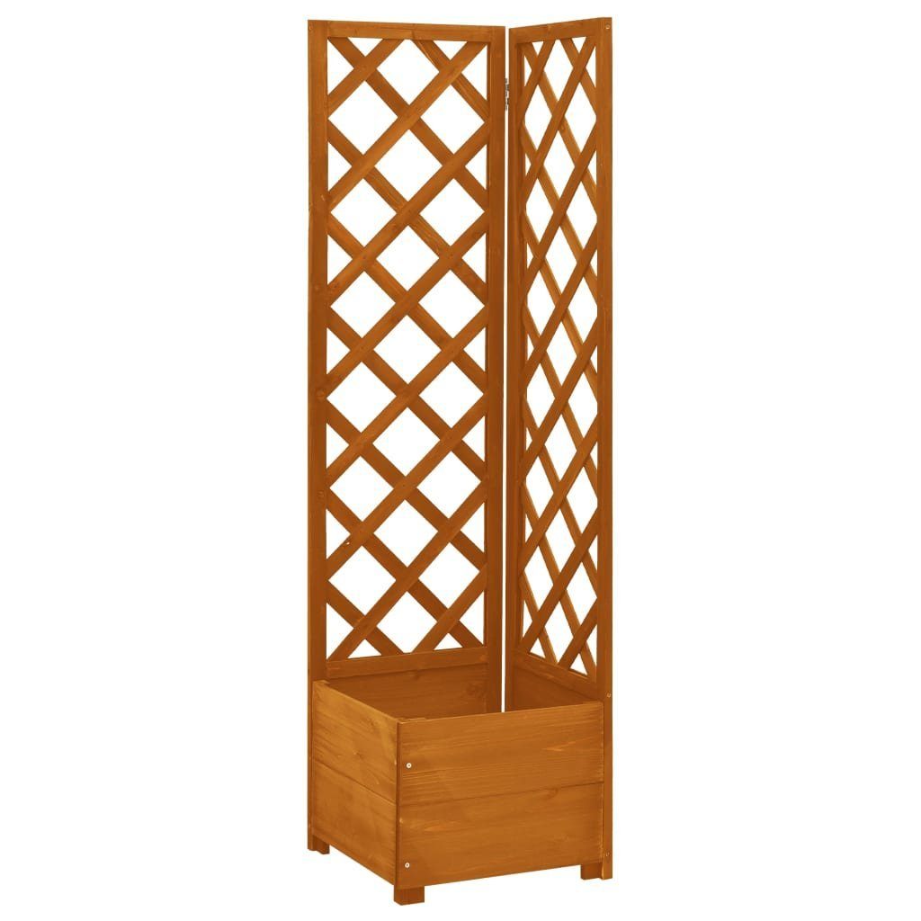 vidaXL Hochbeet »EckSpalier mit Pflanzkasten Orange 40x40x150cm