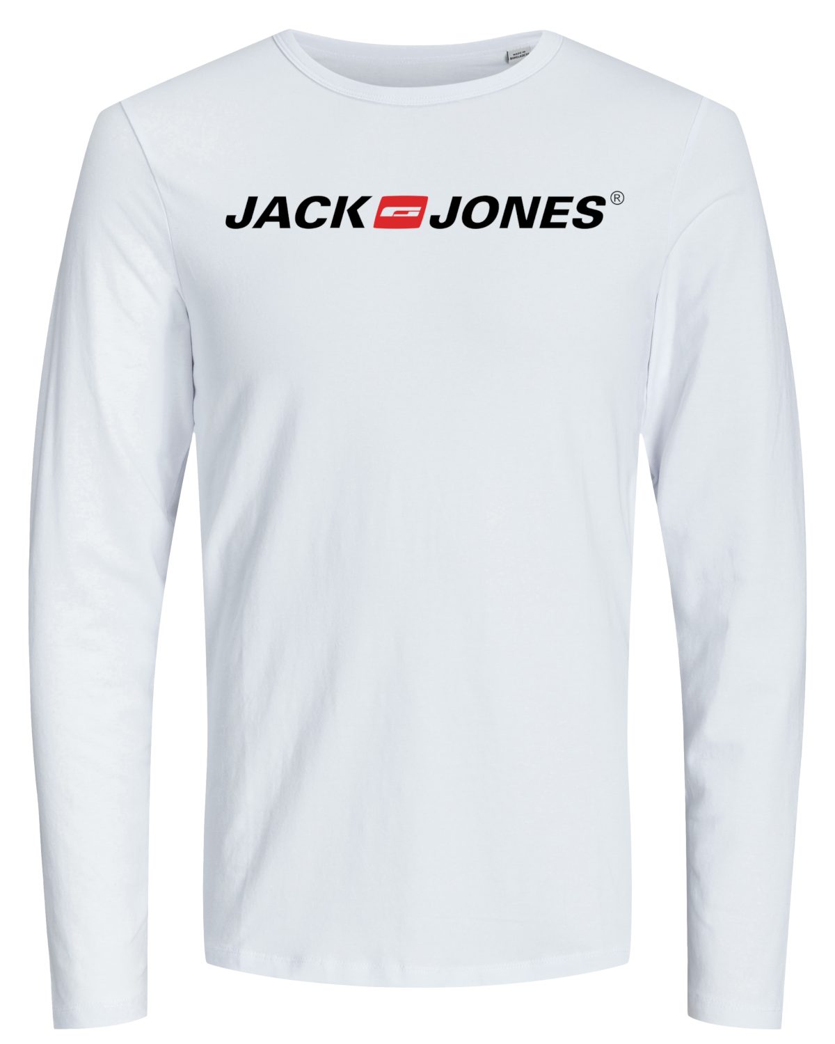 Jack & Jones Langarmshirt stilvolles Regular Fit Longsleeve mit Printdruck Bequemes Oberteil aus Baumwolle mit Rundhalsausschnitt