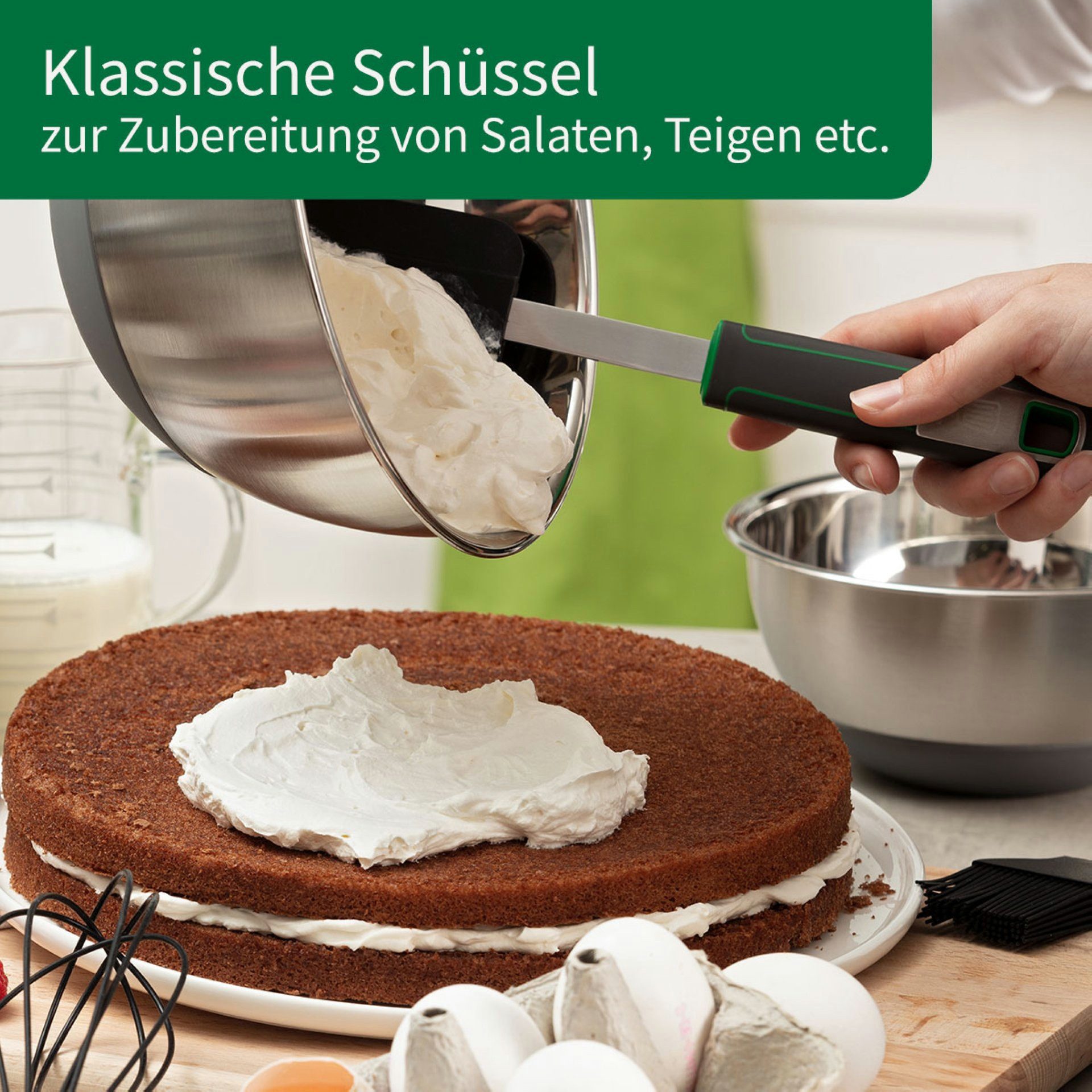 Chefkoch trifft Fackelmann Schüssel Edelstahlschüsseln Set, Rührschüsseln, Küchenschüsseln, Antirutsch