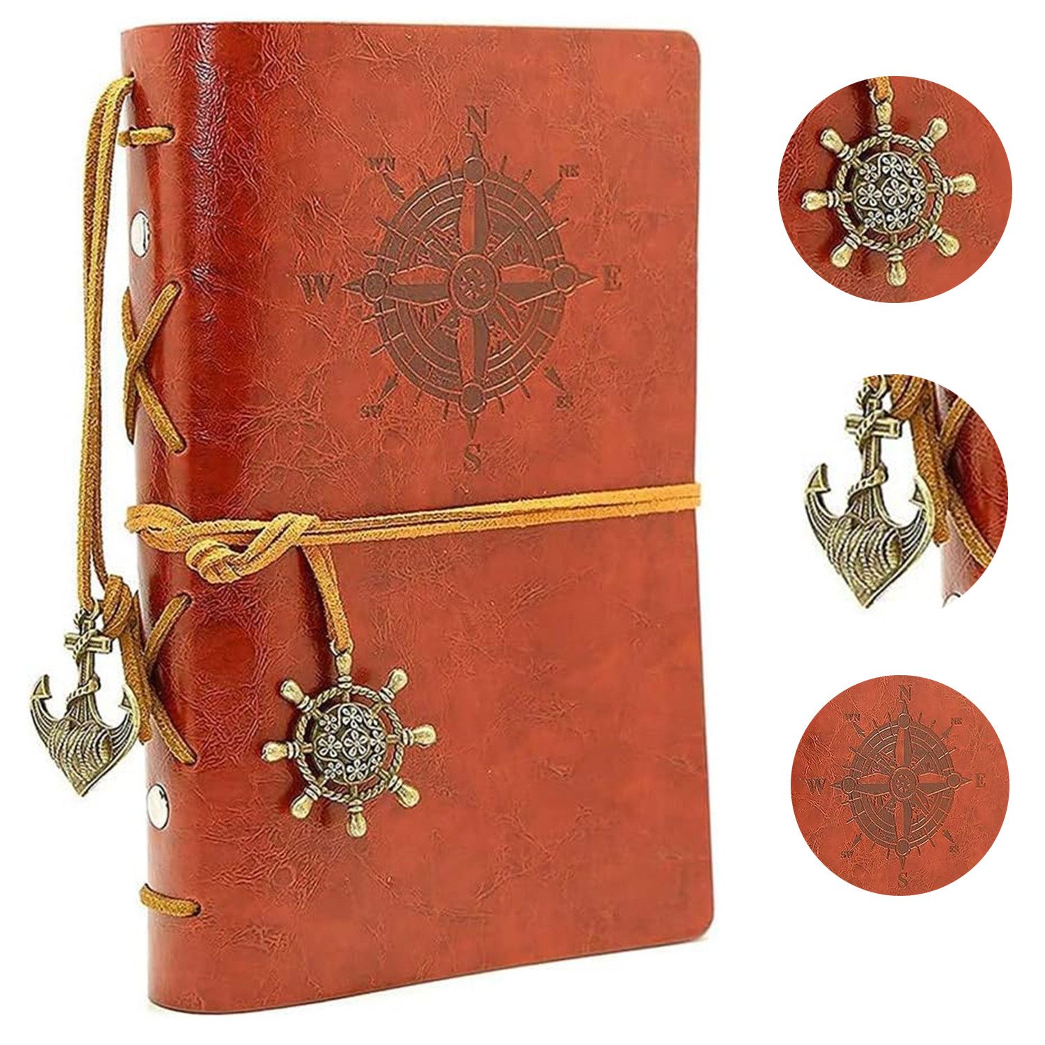Notizbuch Notizbuch Tagebuch Leder Notizbuch Abnehmbares Notizbuch A5 Retrostil