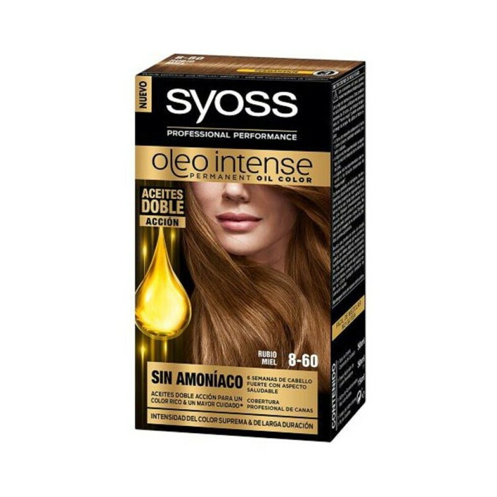 Syoss Mascara Oleo Intense Permanent Hair Color 8-60 Honey Blonde