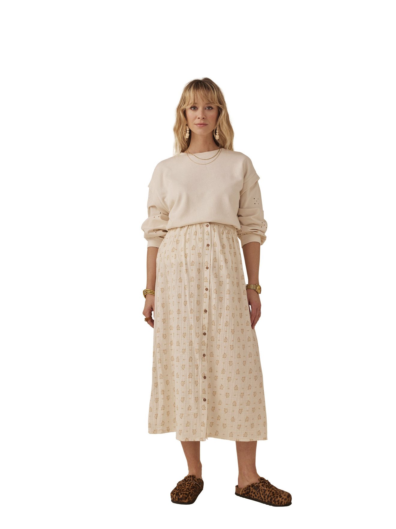 Envie de Fraise Umstandssweatshirt Umstands-Sweatshirt mit Materialmix