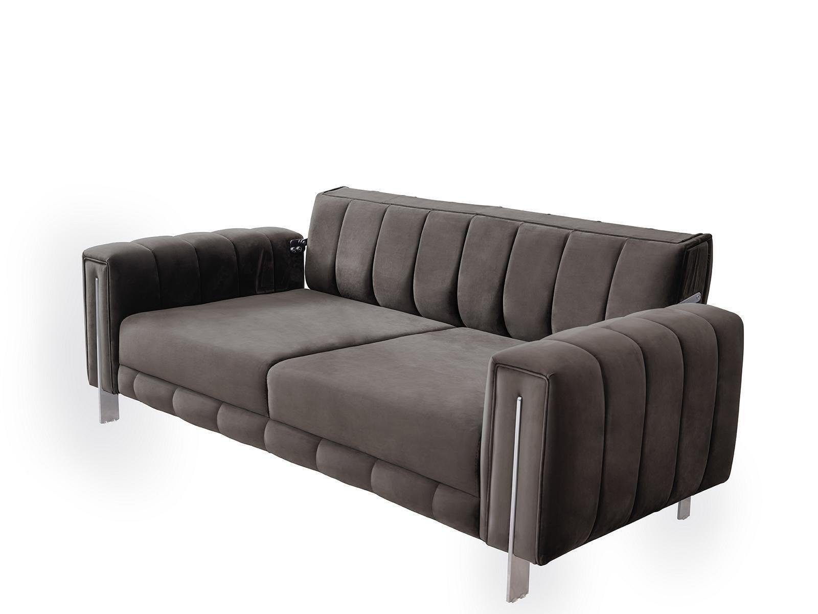 JVmoebel Big-Sofa, Samt Wohnzimmer Couch Couchen Stoff Polster Zweisitzer Neu Möbel Sofa