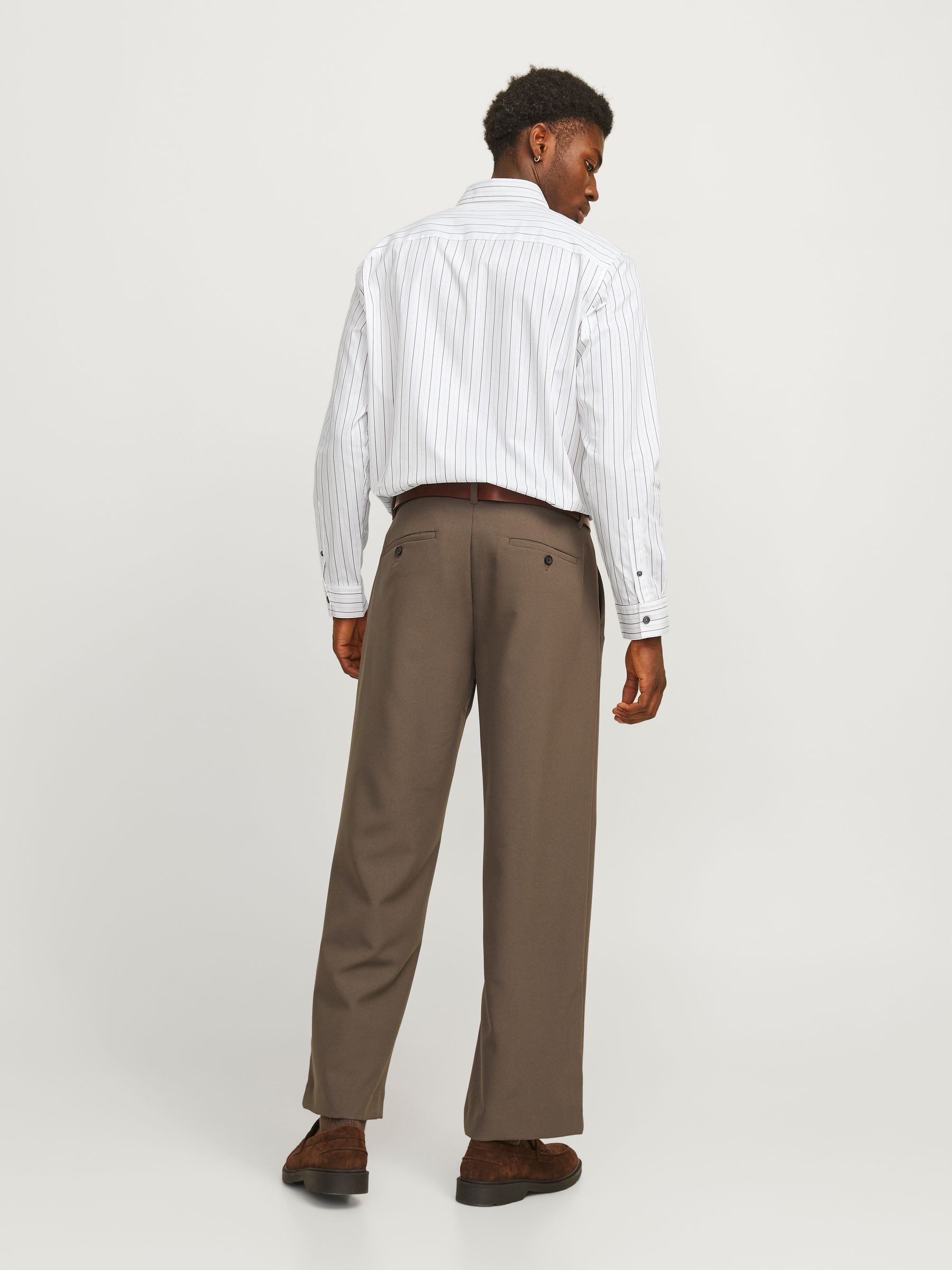 Jack & Jones Langarmhemd Klassischer Stil mit Knopfleiste und für Herren Baumwolle Regular Fit Knopfleiste unifarben atmungsaktiv – Bild 3 von 5