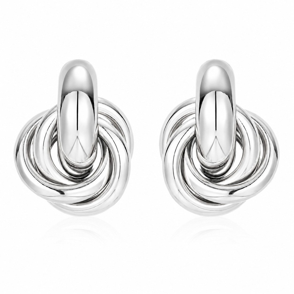 Paar Ohrstecker Knoten Damen Ohrstecker 18K Vergoldung Hypoallergen -Wasserfest