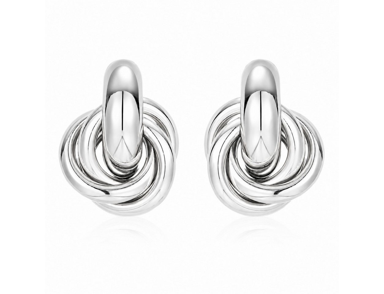 ROUGEMONT Paar Ohrstecker Knoten Damen Ohrstecker 18K Vergoldung Hypoallergen -Wasserfest, Hypoalölergen für empfindliche Haut