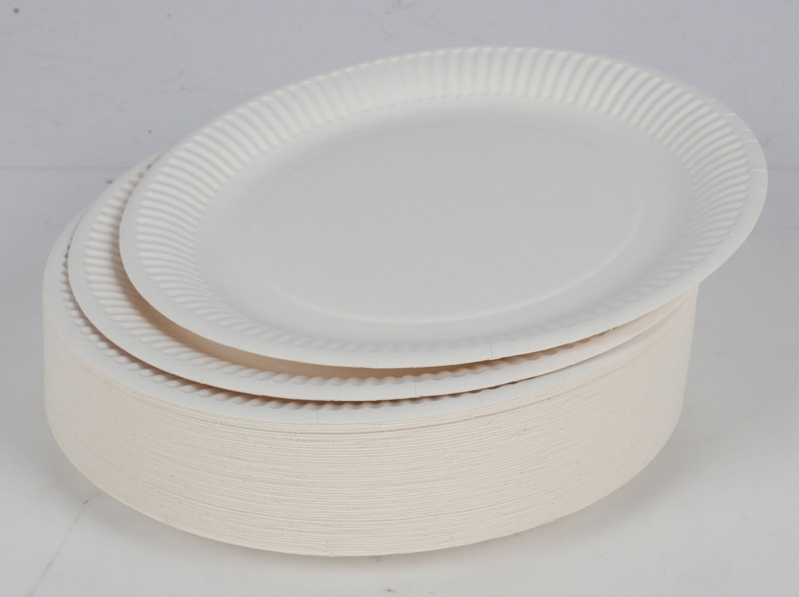 BURI Teller Pappteller 100er Packung Weiß Einwegteller Einwegschalen Papier