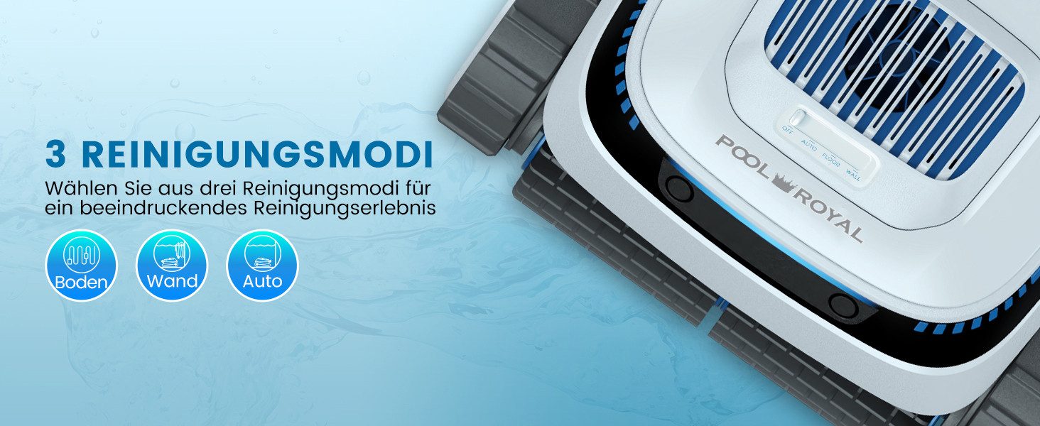 POOL ROYAL Poolbodensauger Poolroboter PC10, Akku Poolreiniger