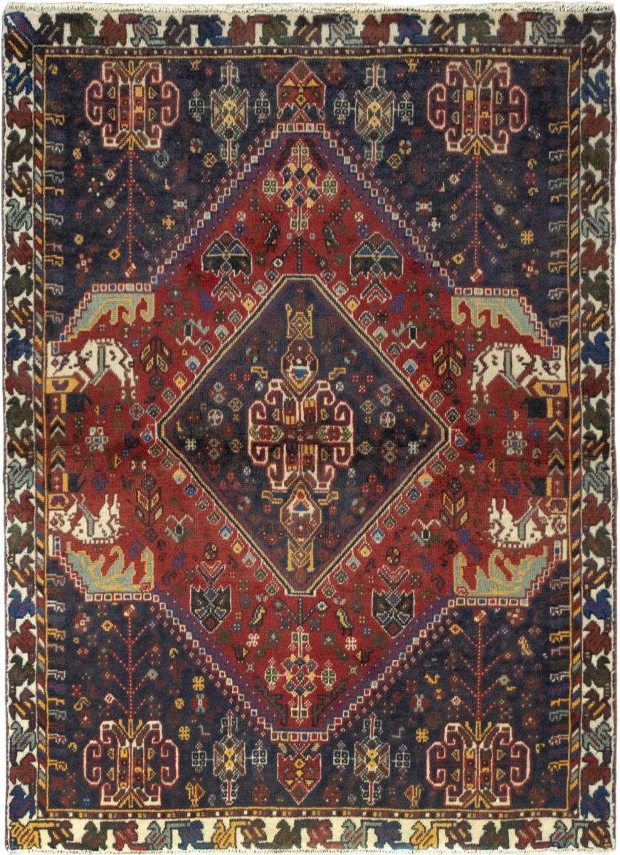 Orientteppich Shiraz 112x154 Handgeknüpfter Orientteppich / Perserteppich, Nain Trading, rechteckig, Höhe: 10 mm