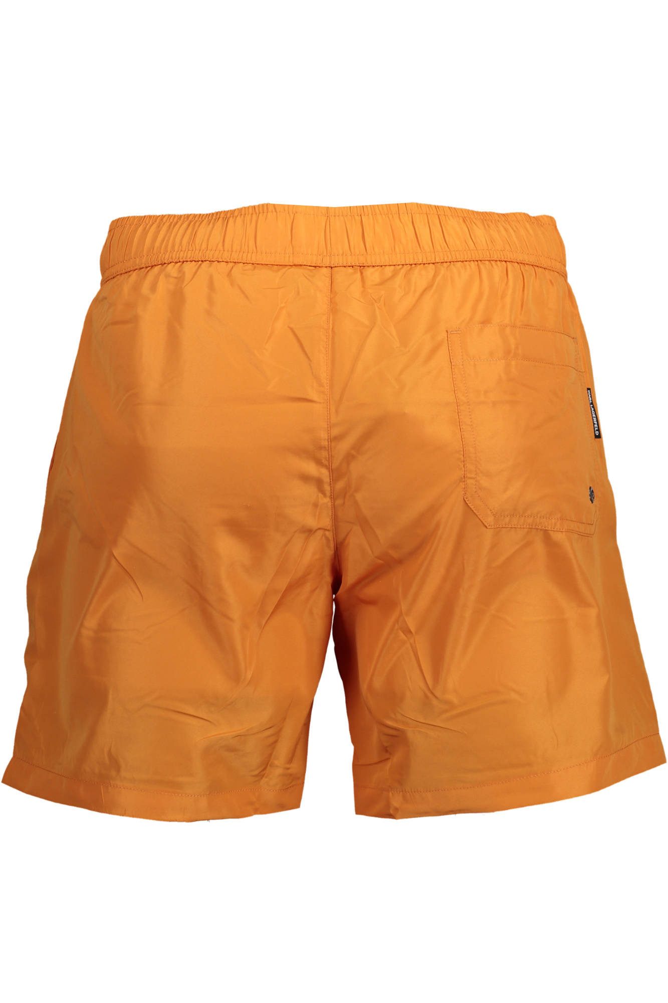 KARL LAGERFELD Badeshorts Herren Badeshorts Orange: Mittellang mit Taschen & Kordelzug