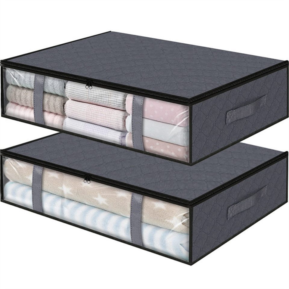 Unterbettkommode 2 Stück 40L Unterbettkommode, Unterbett Aufbewahrungsbox mit deckel