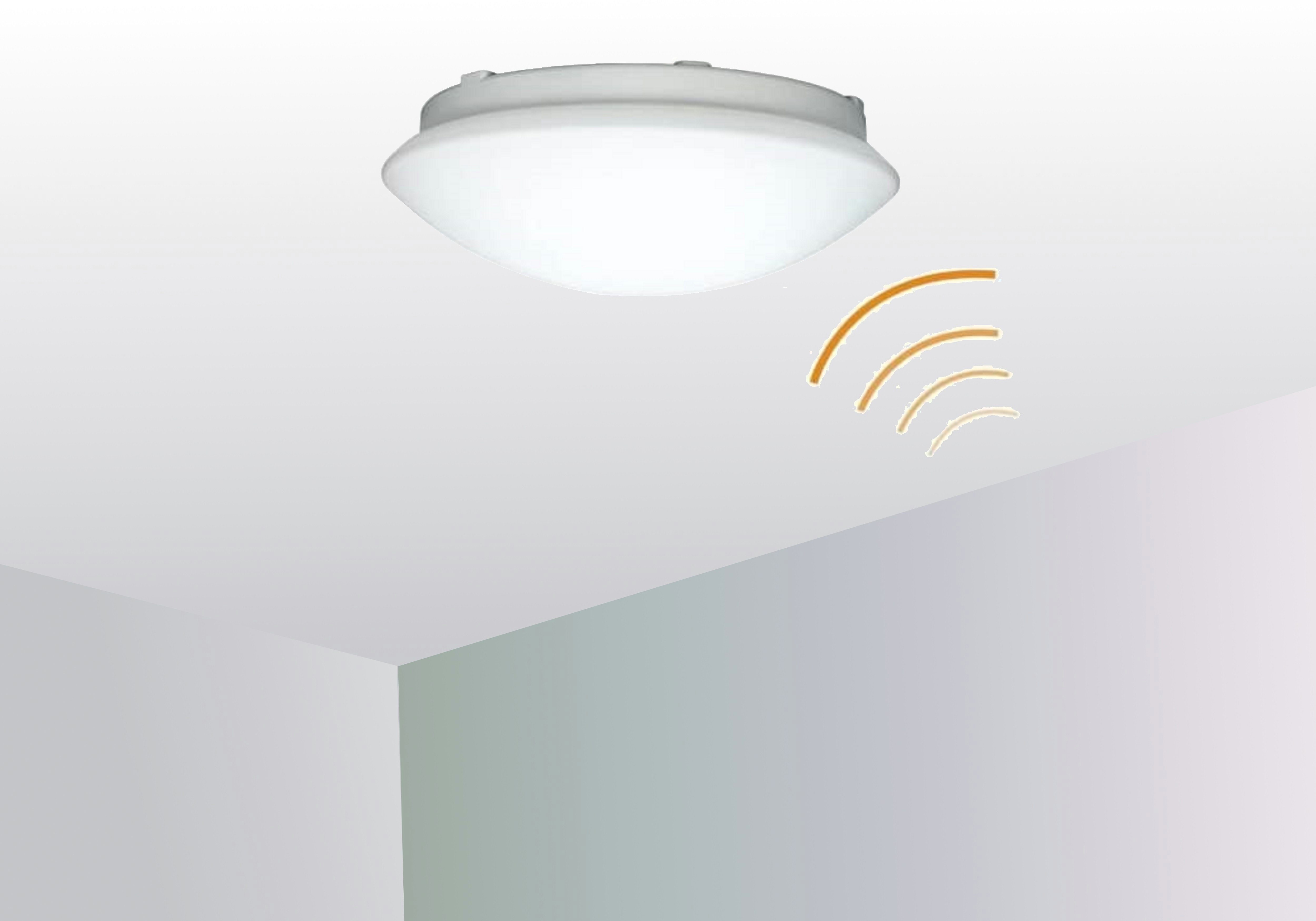 Sensor Opalglas LED E27 hochwertiges LED LED Bewegungsmelder, Außenlampe IP44 Deckenleuchte Leuchtmittel Außen-Wandleuchte, mit Bewegungsmelder, mit TRANGO Deckenlampe *SENSO* MV360LB mit Außenleuchte, 1x inklusive Radar-Bewegungssensor Sensor