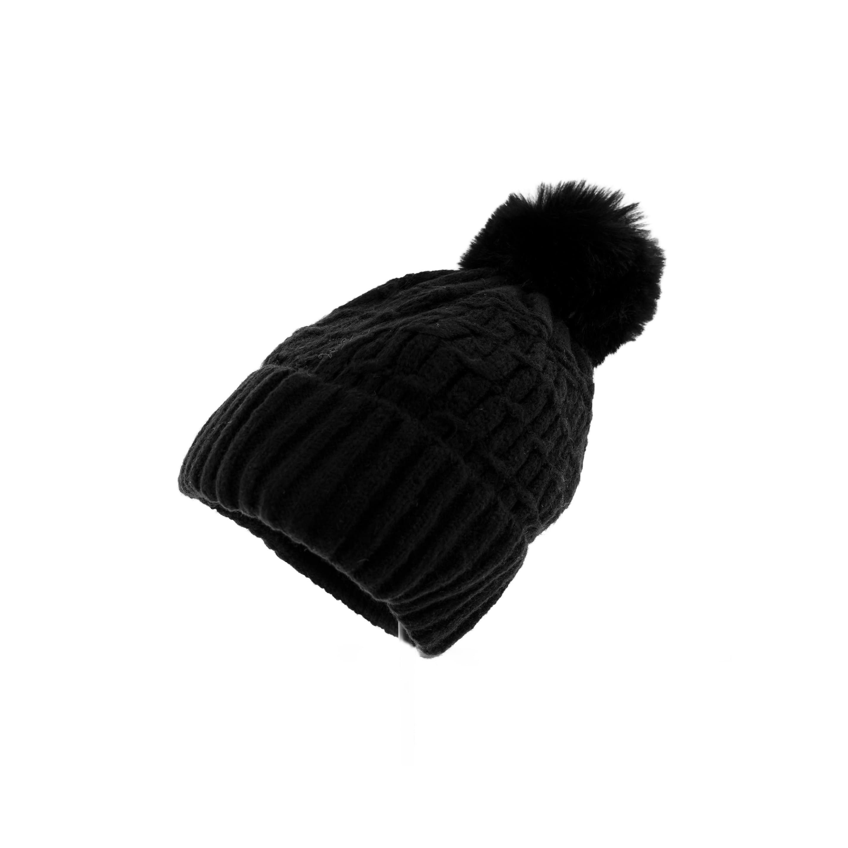 Faera Bommelmütze Wintermütze mit Bommel Stylisch und Warm für die kalte Jahreszeit
