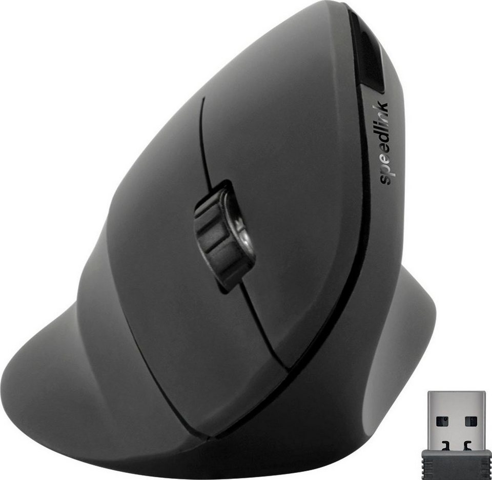 Speedlink PIAVO Ergonomic Vertical Mouse - Wireless ergonomische Maus  (Kabellose Verbindung), Einstellbare Sensorauflösung mit