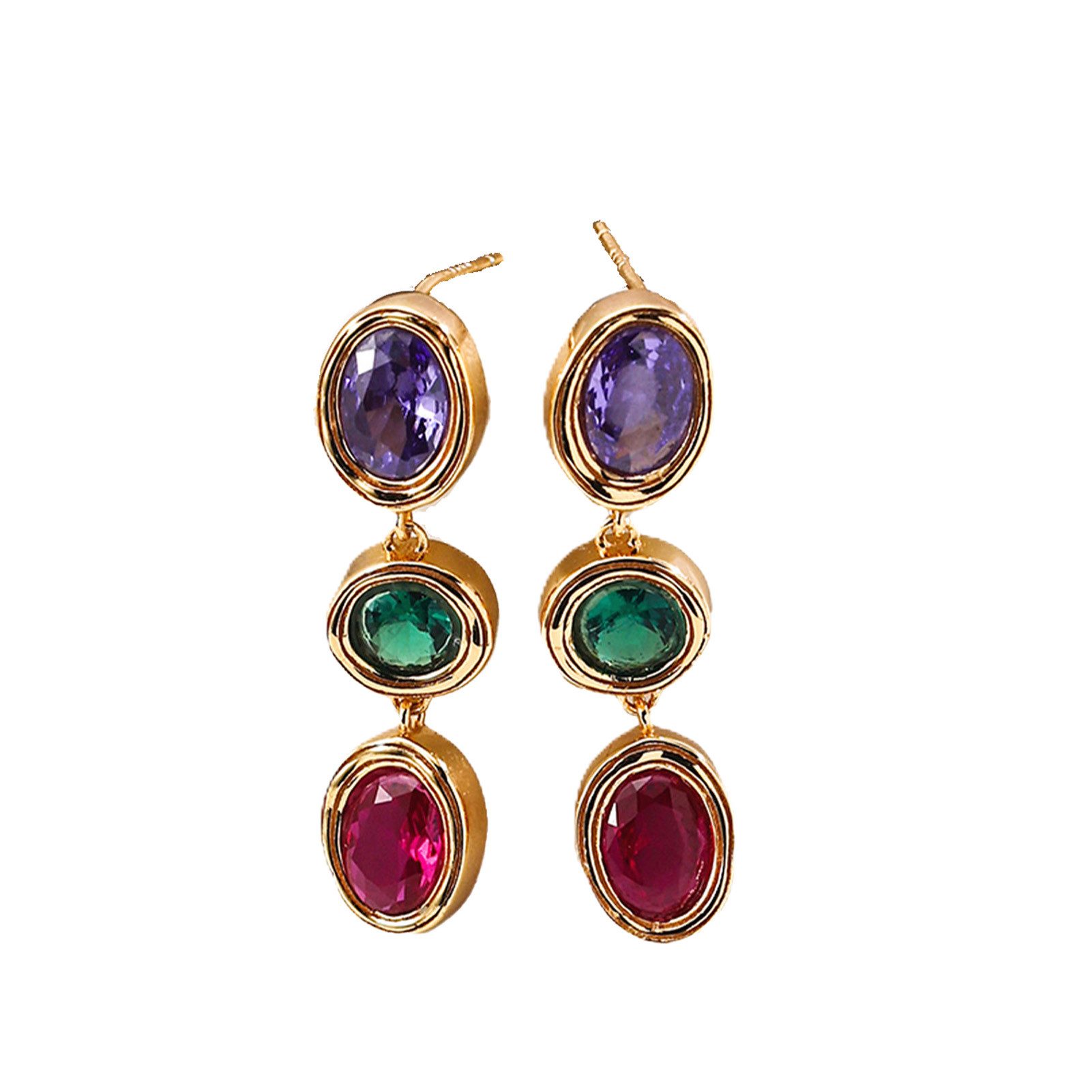 Jumpeak Paar Ohrhänger ohrringe silber 925,bunte ohrringe,edelstein ohrring günstig online kaufen