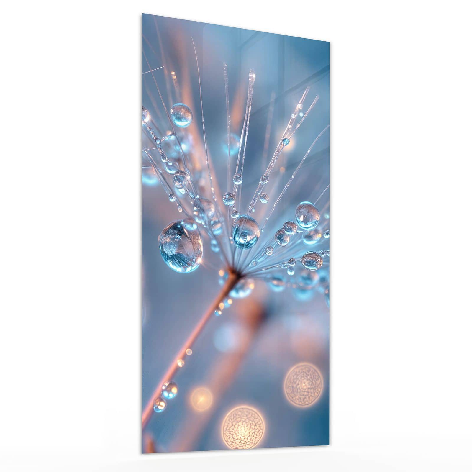 Glasbild Wandbild Wassertropfen Kunst mit Aufhängung