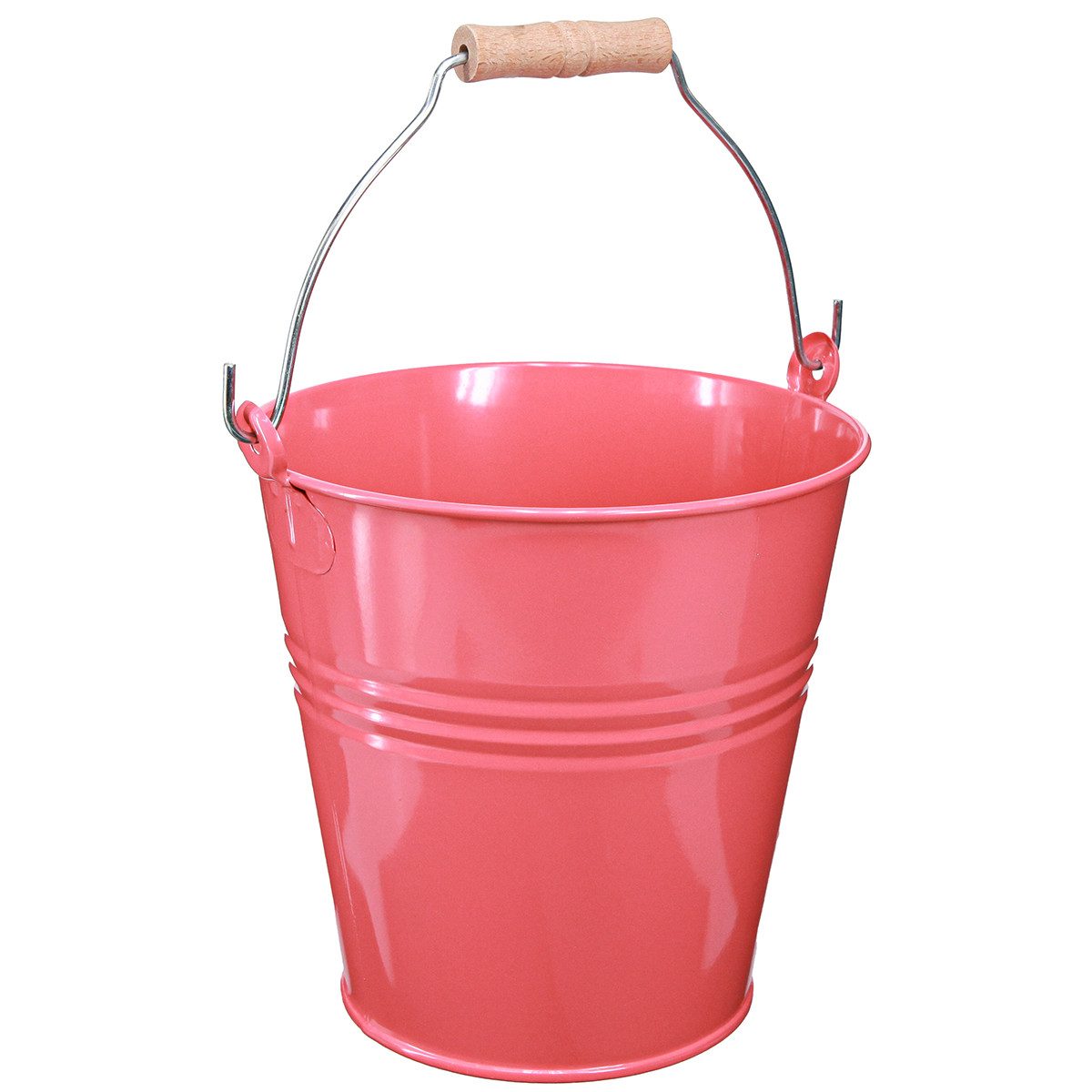 Viana Übertopf Eimer Deko Rosa Blumenkübel Metall 26x22,5x23cm 6l Pflanzkübel