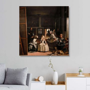 Posterlounge Holzbild Diego Rodriguez de Silva y Velázquez, Die Hoffräulein, Malerei
