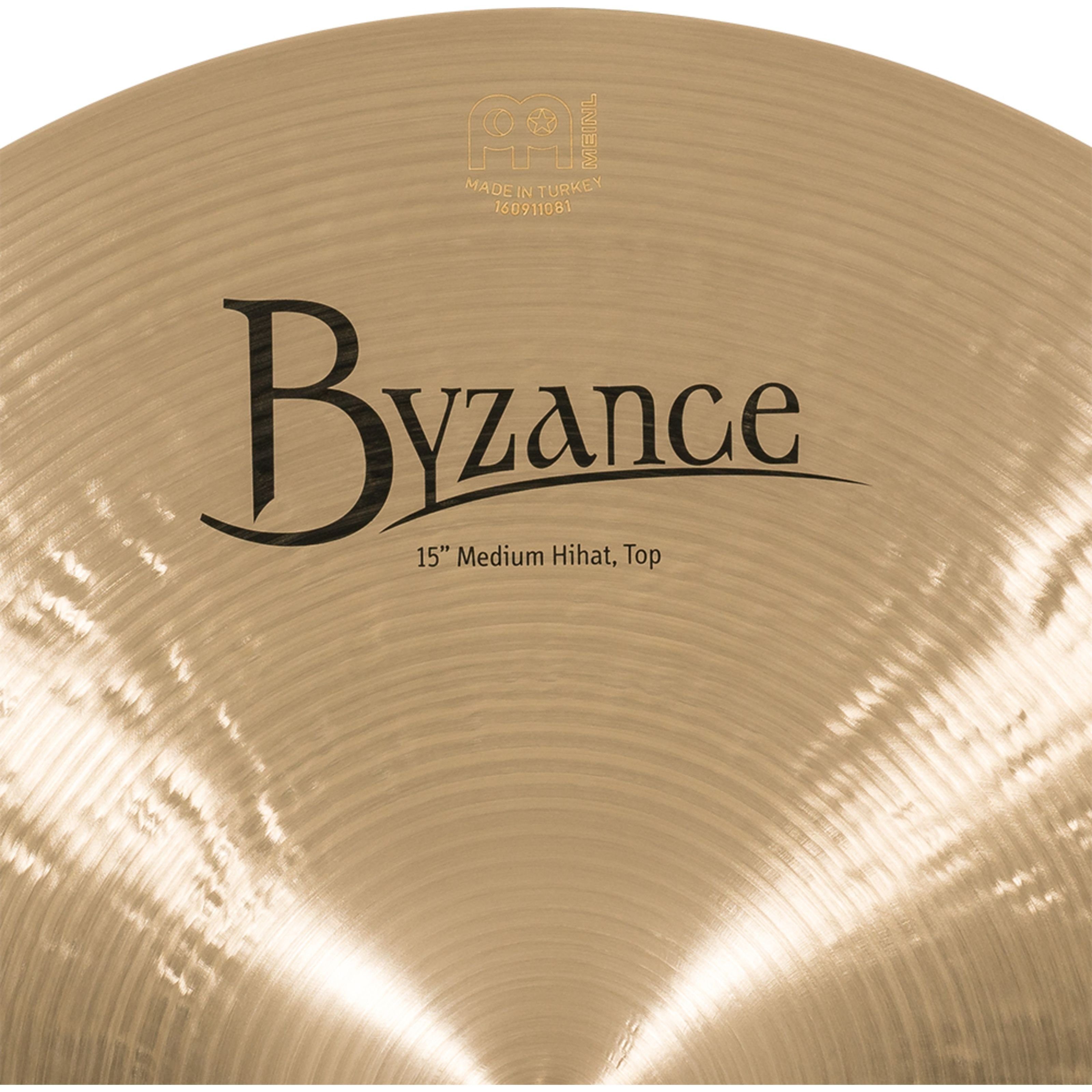 Meinl Percussion Becken, Cymbals, Hi Hats, B15MH Byzance Medium HiHat 15" Traditional Finish - HiHat