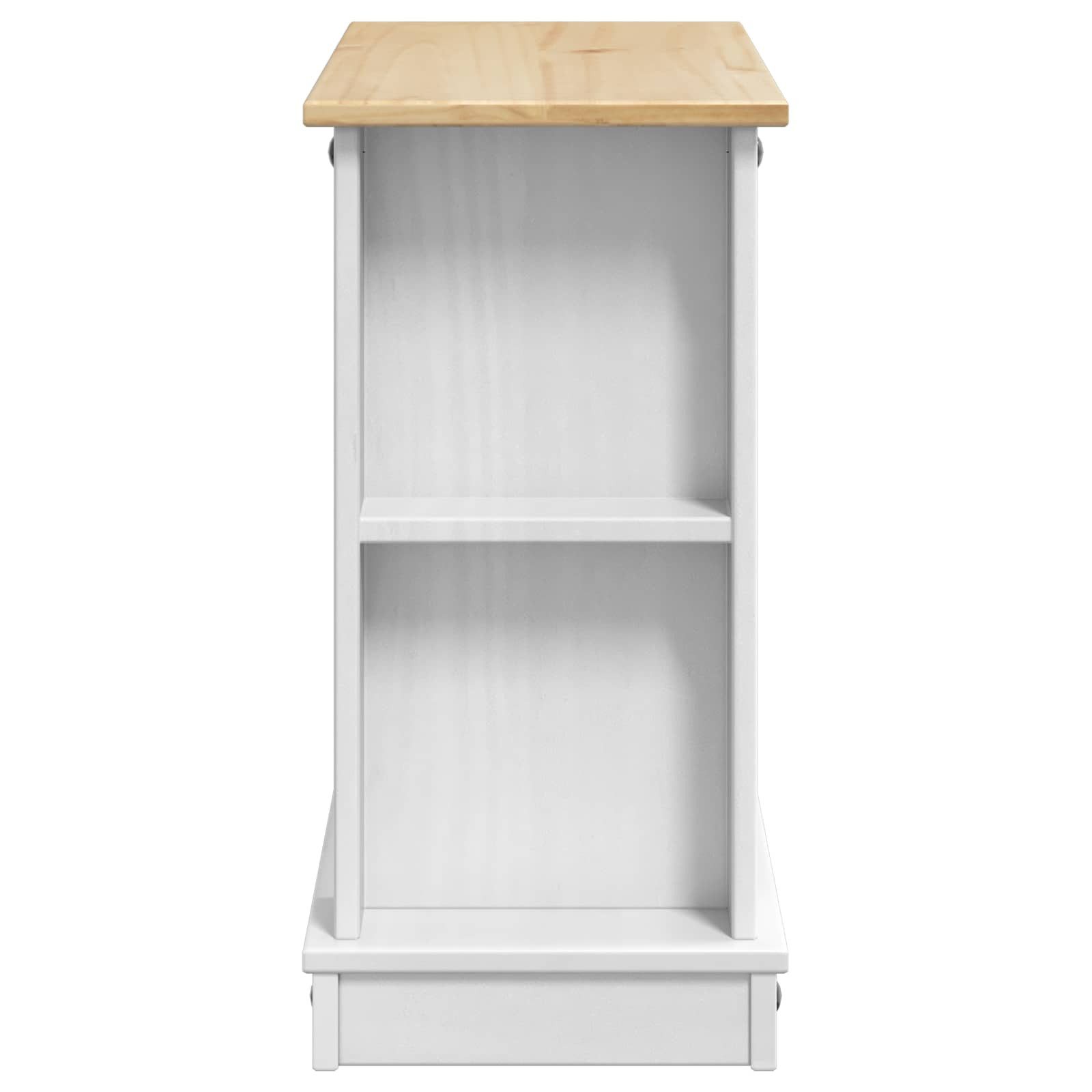 vidaXL Aquariumunterschrank Aquariumständer CORONA Weiß und Braun 60 x 30 x 60 cm 150 kg (1-St) – Bild 4 von 5