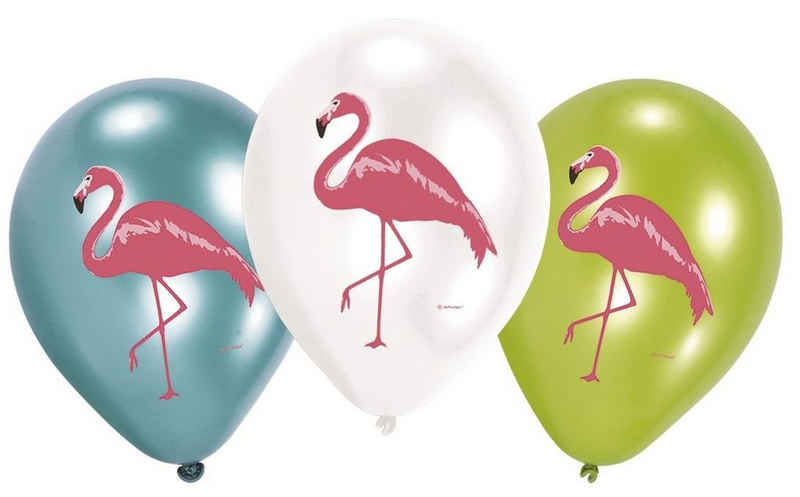 Amscan Präsentationsordner Luftballon "Flamingo Paradise" - 6 Stück, sortiert