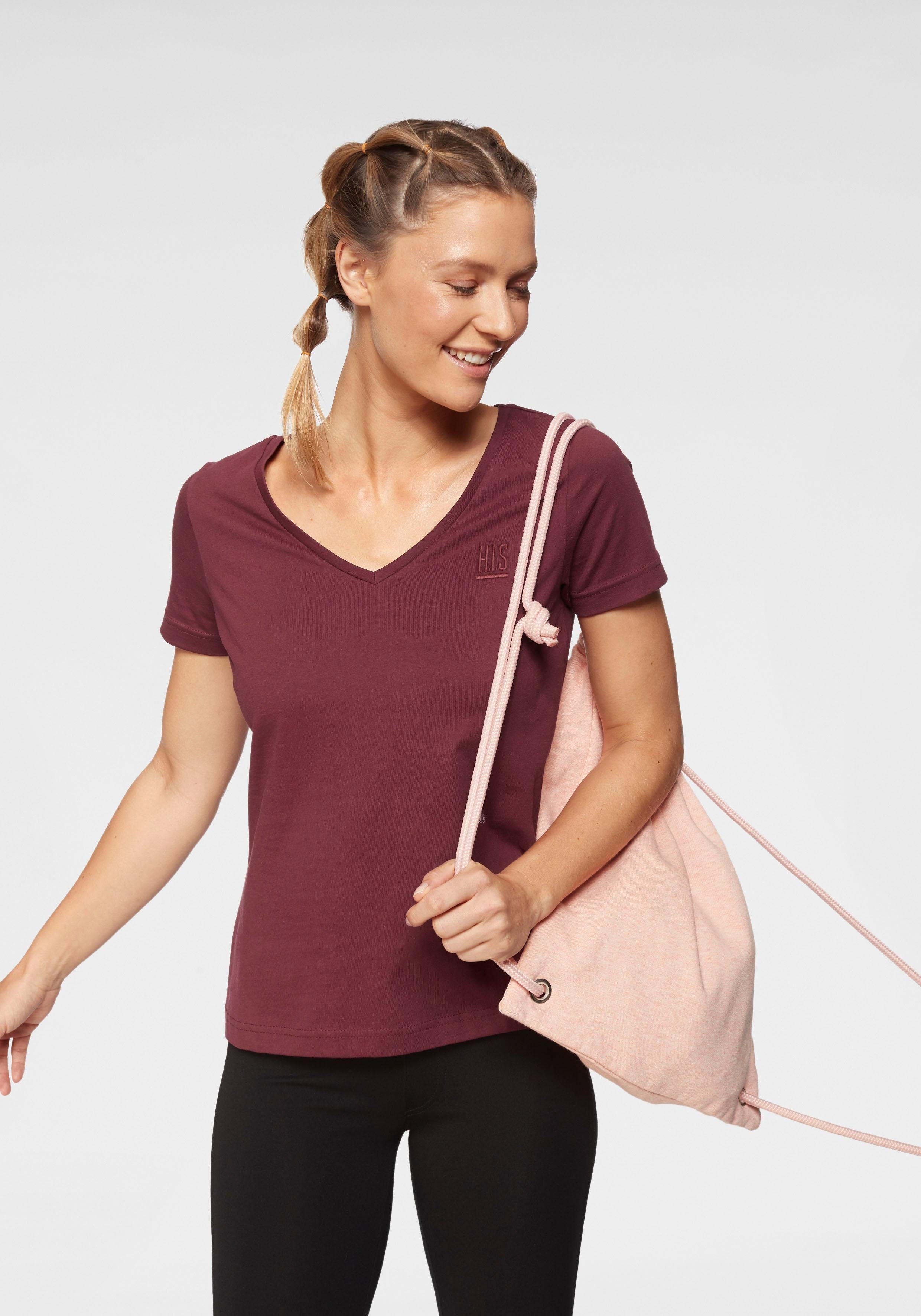 H.I.S T-Shirt Essential-Basics (Spar-Set, 3er-Pack) hüftlange Passform, fig günstig online kaufen