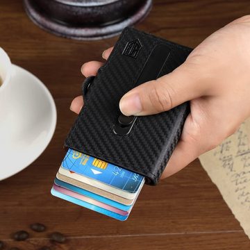 Tisoutec Geldbörse Mini Geldbörsen Herren Slim Wallet mit Münzfach RFID NFC Abschirmung (Geldbeutel Herren Karten,Portmonee Herren,Kreditkartenetui Herren)