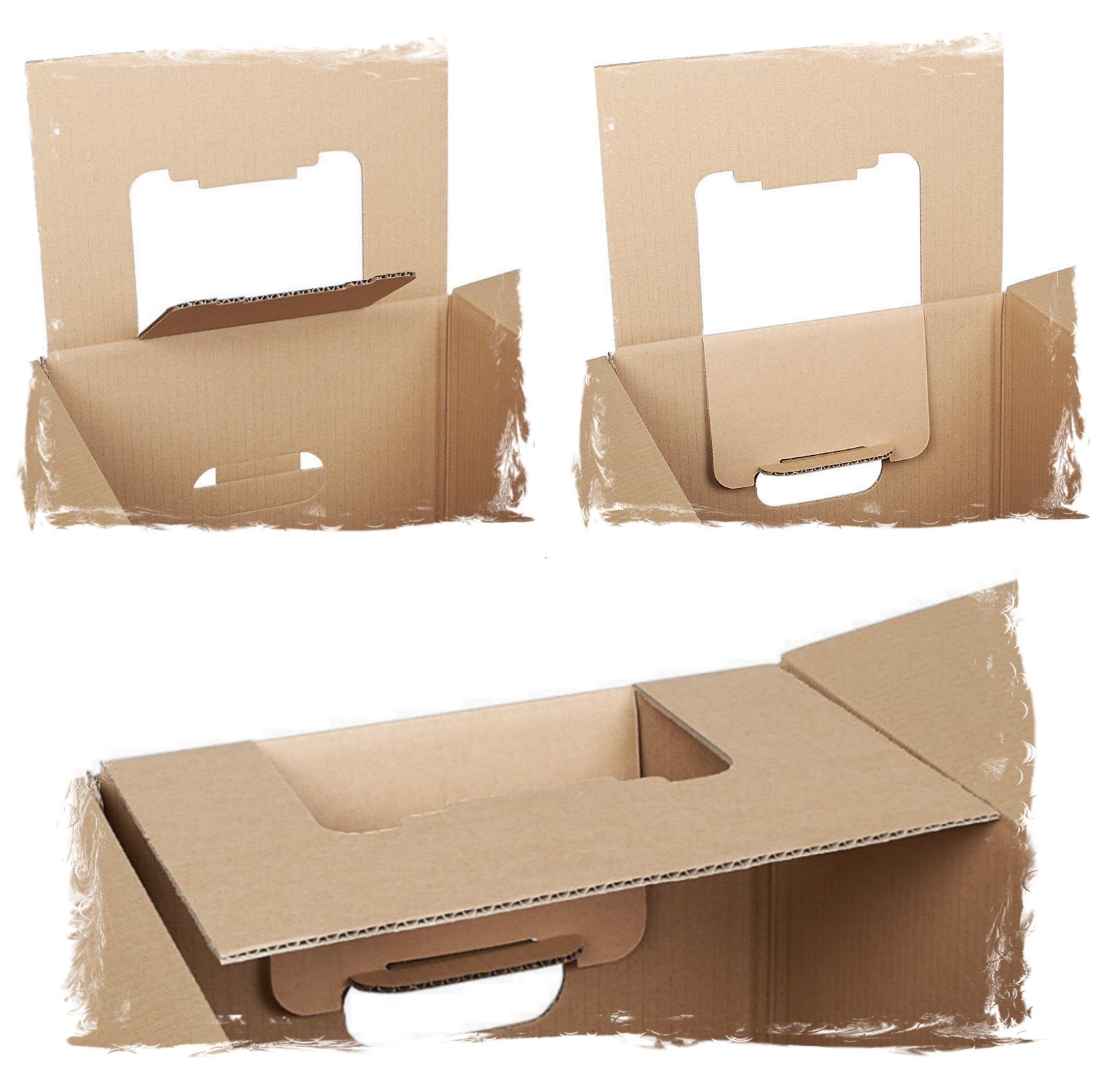 KK Verpackungen Aufbewahrungsbox (Spar-Set, 30 St., 30er-Set), Bücherkartons Umzugskartons Ordnerkartons Braun – Bild 4 von 5