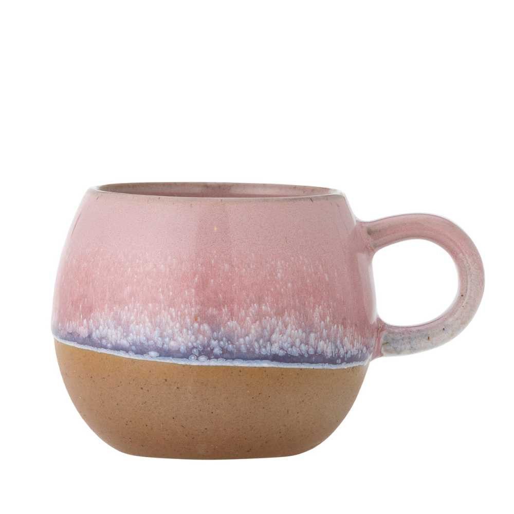 Bloomingville Espressotasse Bloomingville Espresso Tasse PAULA Rosa Blau mit Henkel