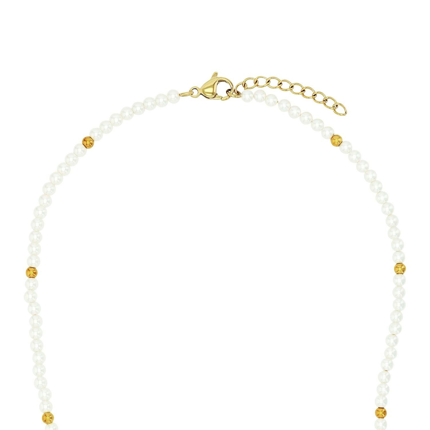 Amor Perlenkette Herzen, mit Glasperle