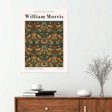 Posterlounge Wandfolie William Morris, Strawberry Thief No. 19, Wohnzimmer Modern Malerei