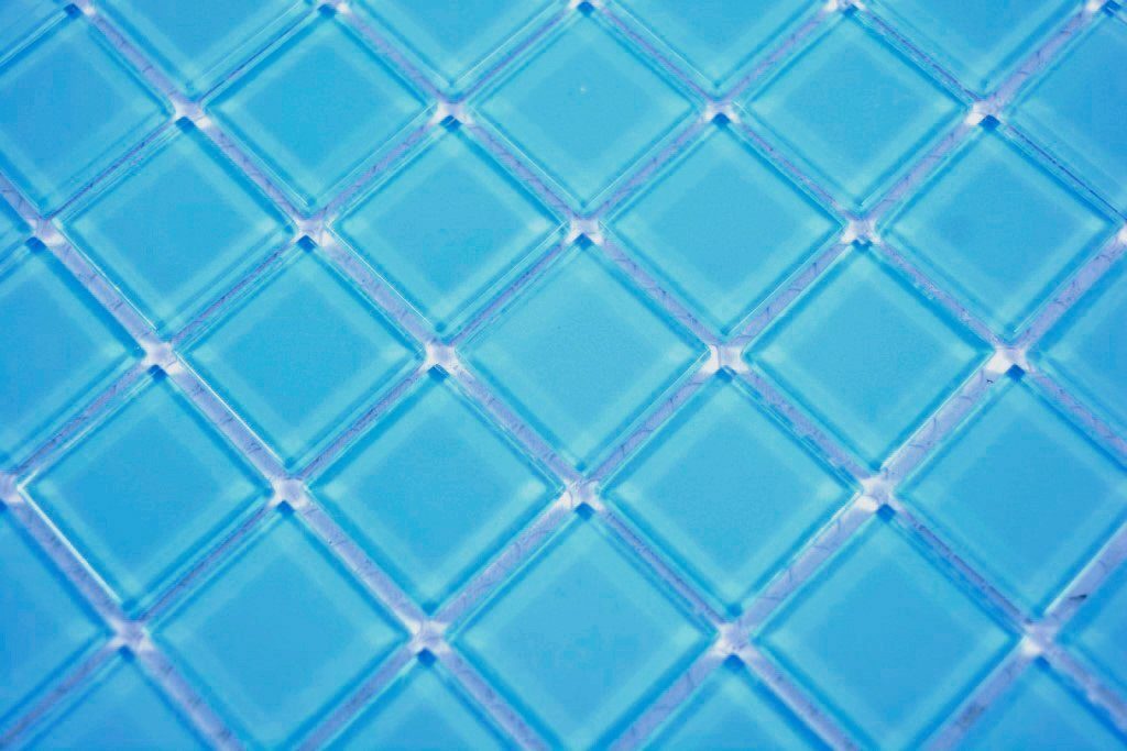 Mosani Mosaikfliesen Mosaikfliesen Glasmosaik 10 glänzend Crystal / Matten hellblau