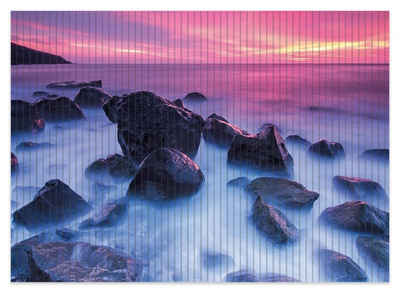 Schaum-Badematte »Felsen im Meer bei Sonnenuntergang« Wallario, Höhe 5 mm, rutschhemmend, geeignet für Fußbodenheizungen