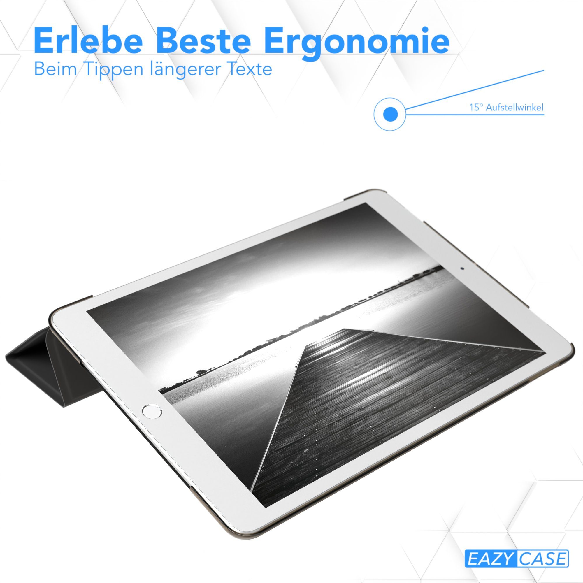 EAZY CASE Tablet-Hülle Smart Case für iPad 10,2" 7. / 8. / 9. Generation 10,2 Zoll, Hülle mit Standfunktion Tablet Klapphülle Anti-Kratz Tasche Schwarz – Bild 5 von 5