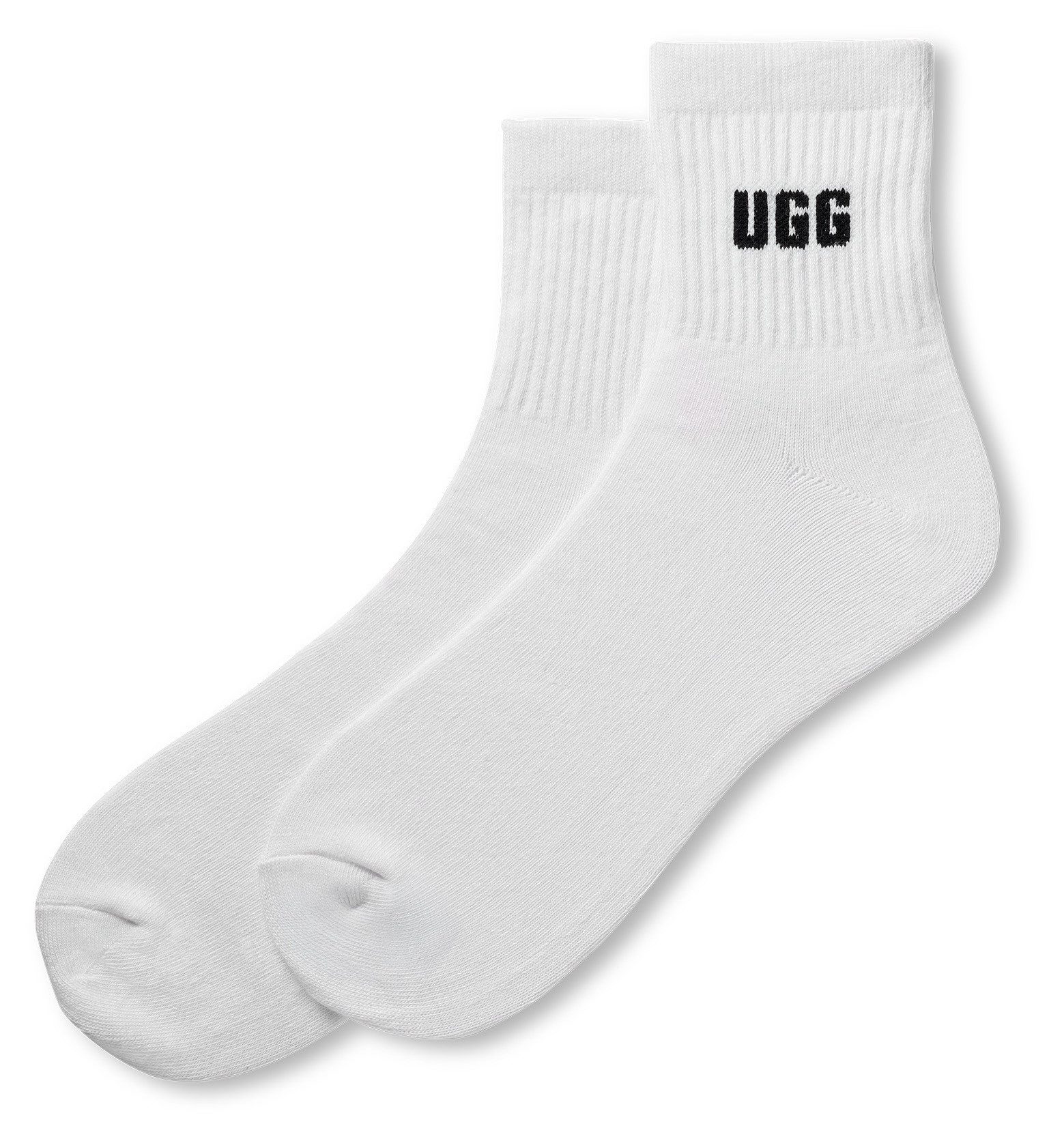 UGG Socken QUINLIN LOGO QUARTER (2-Paar) Unisex, One Size 38-44 Strümpfe mit UGG-Markenlogo