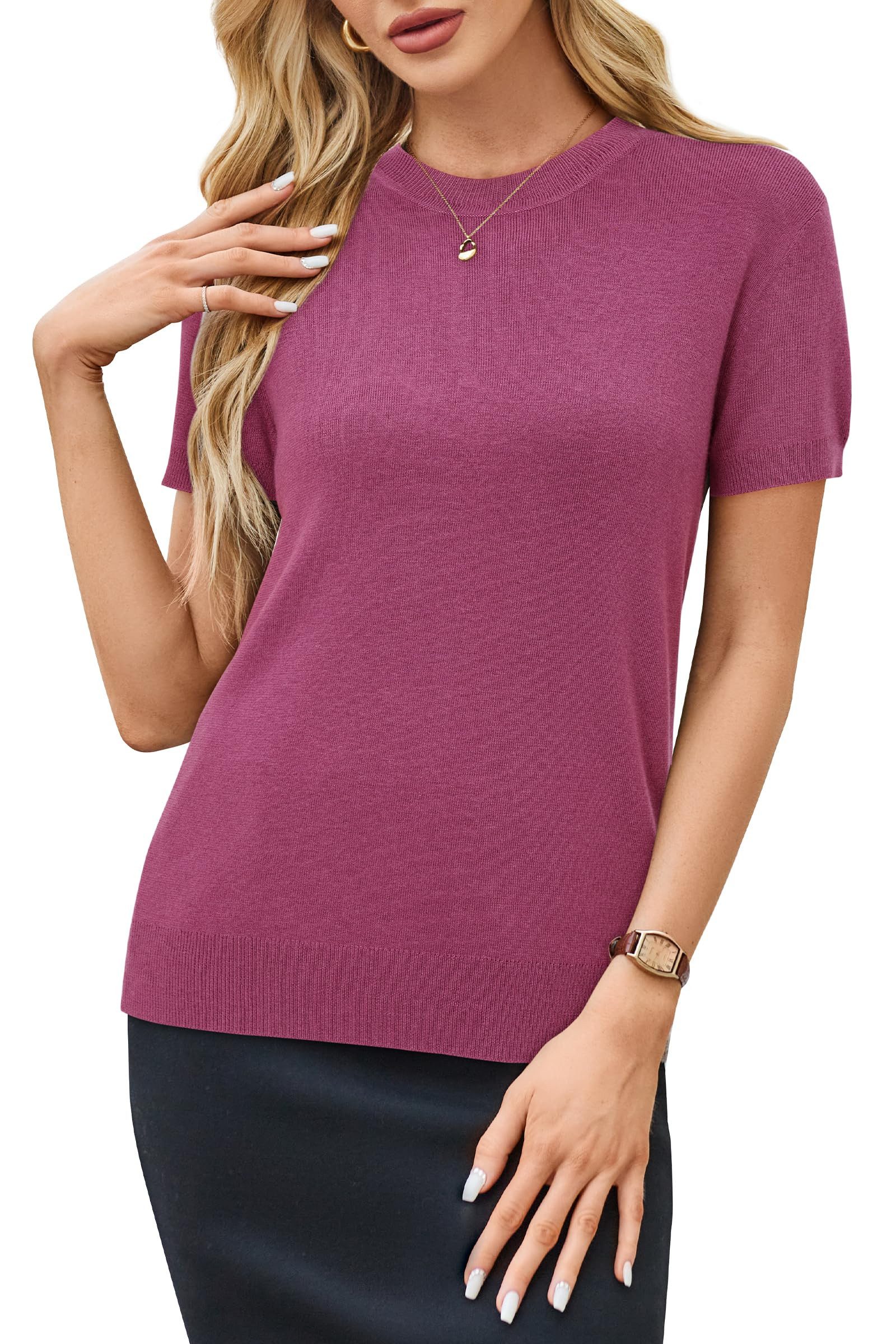 Arach&Cloz Strickpullover Damen Pullover Wolle Strickpullover Rundhals Stri günstig online kaufen